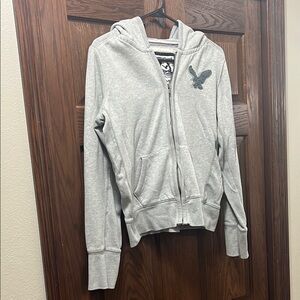 American Eagle Outfitters Gray Hoodie Sweater